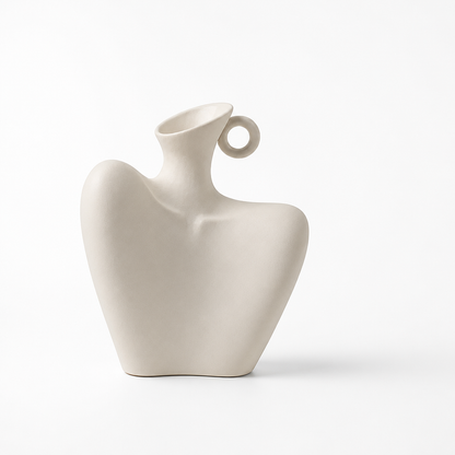Contemporary Sculptural Ceramic Vase For Fresh & Dried Flowers
