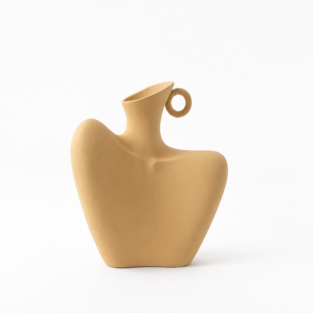 Contemporary Sculptural Ceramic Vase For Fresh & Dried Flowers