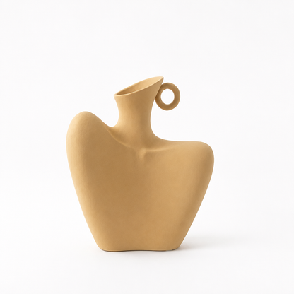 Contemporary Sculptural Ceramic Vase For Fresh & Dried Flowers