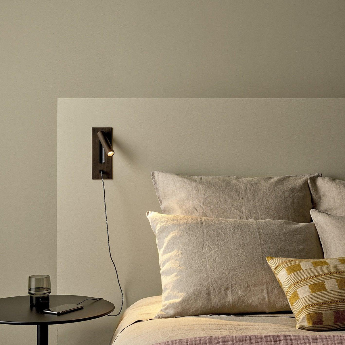 Contemporary Wall-Mounted Bedside Lamp with LED Light Adjustable