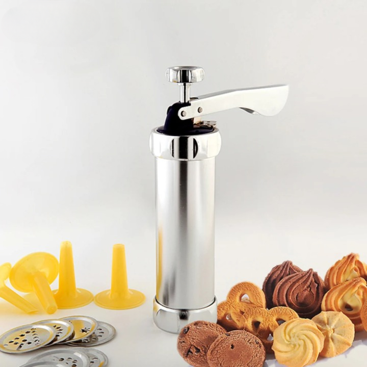 Cookie Press Set Adjustable Portion Control 20 Stencils