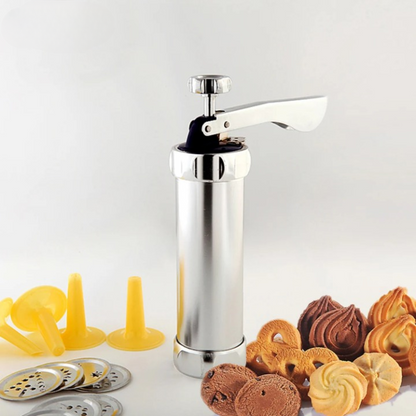 Cookie Press Set Adjustable Portion Control 20 Stencils