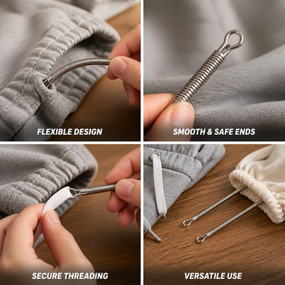 Cord Threading Tool Flexible Shaft & Smooth Tips
