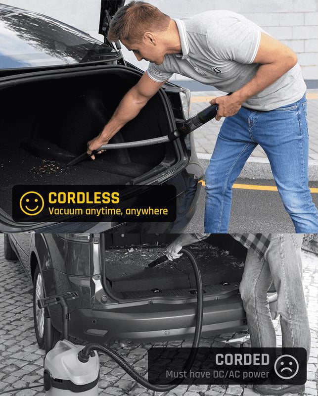 Cordless Car Vacuum 120W Motor Lightweight USB-C Charging
