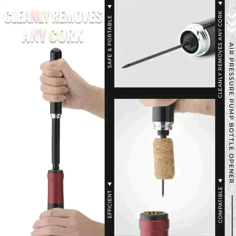 Corkscrew Air Pressure Pump-Action Stainless Steel Needle