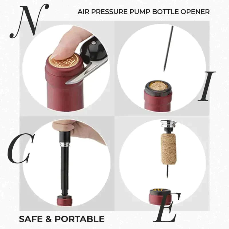 Corkscrew Air Pressure Pump-Action Stainless Steel Needle