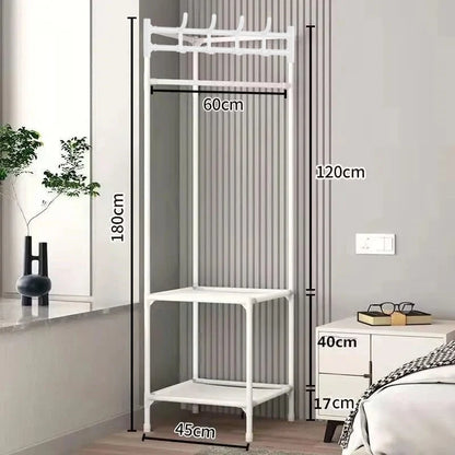 Corner Clothes Rack Steel Space-Saving Open Design
