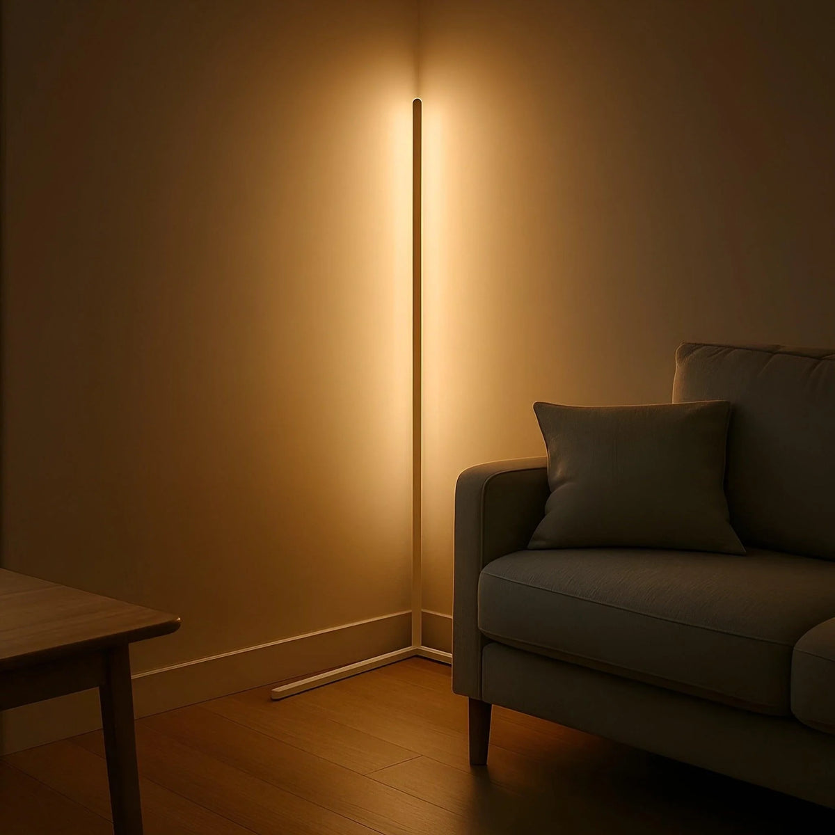 Corner Floor Lamp Dimmable LED Remote-Controlled Lights