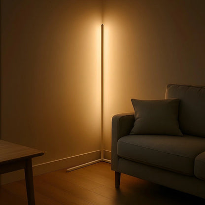 Corner Floor Lamp Dimmable LED Remote-Controlled Lights