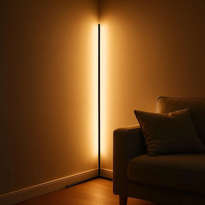 Corner Floor Lamp Dimmable LED Remote-Controlled Lights