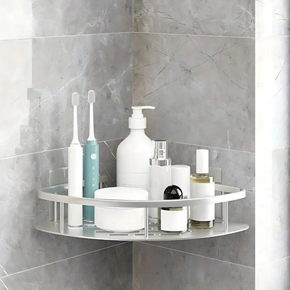Corner Shower Shelf Drill-Free Aluminum 110 lb Capacity