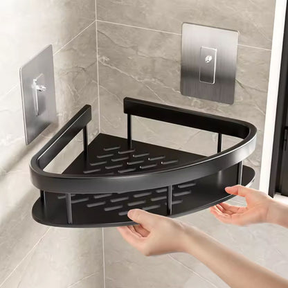 Corner Shower Shelf Drill-Free Aluminum 110 lb Capacity