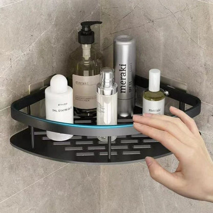 Corner Shower Shelf Drill-Free Aluminum 110 lb Capacity