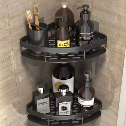 Corner Shower Shelf Drill-Free Aluminum 110 lb Capacity