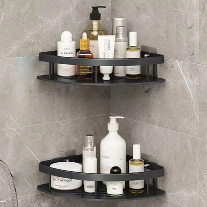 Corner Shower Shelf Drill-Free Aluminum 110 lb Capacity