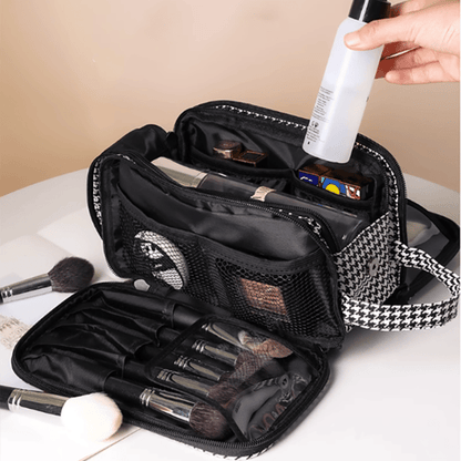 Cosmetic Bag Multiple Compartments & Elastic Bands