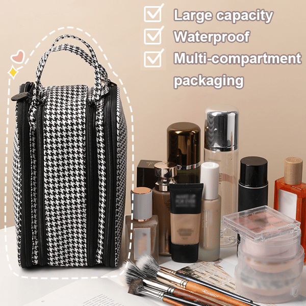 Cosmetic Bag Multiple Compartments & Elastic Bands