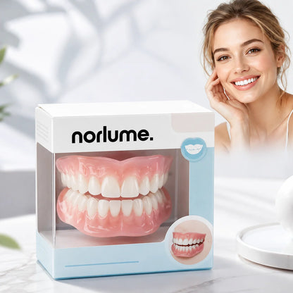 Cosmetic Denture Set Moldable Removable Upper & Lower