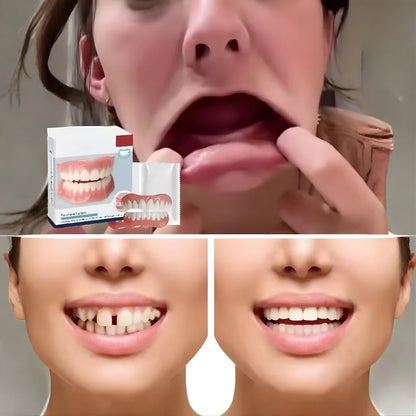 Cosmetic Denture Set Moldable Removable Upper & Lower