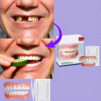 Cosmetic Denture Set Moldable Removable Upper & Lower
