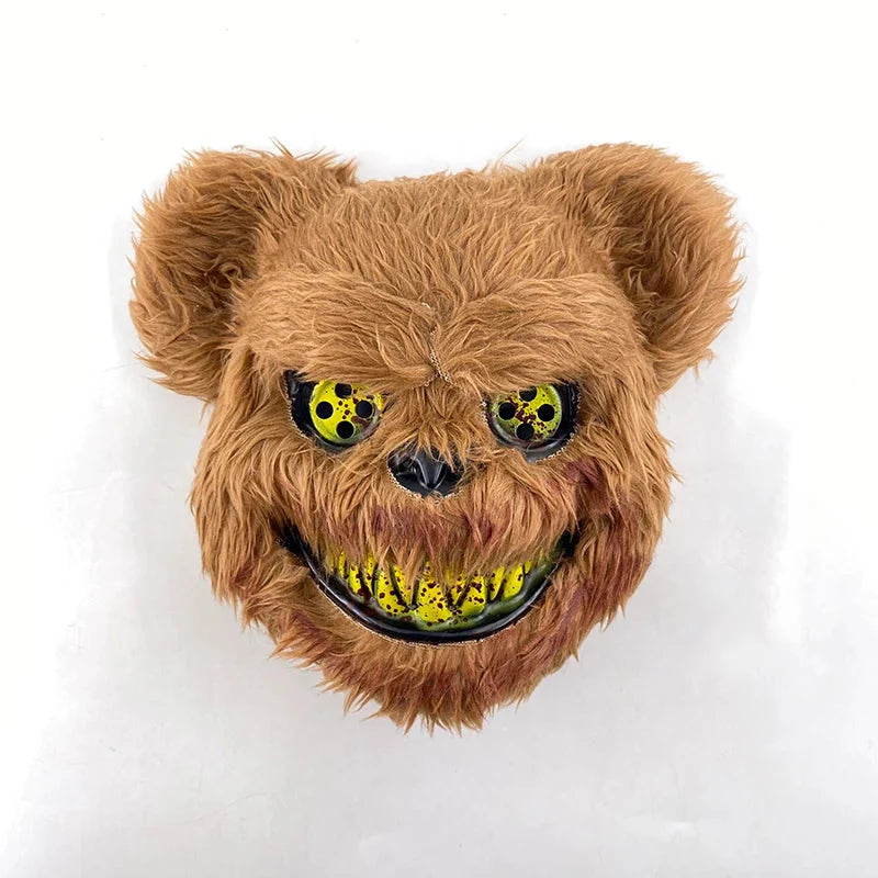 Costume Mask Faux Fur Optional LED Lights