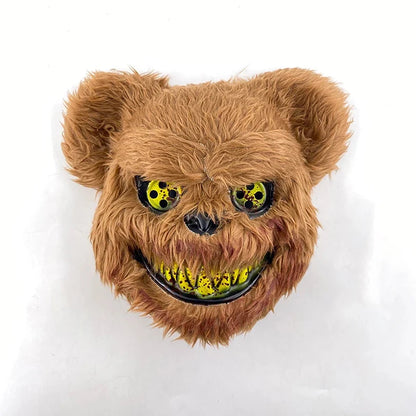 Costume Mask Faux Fur Optional LED Lights