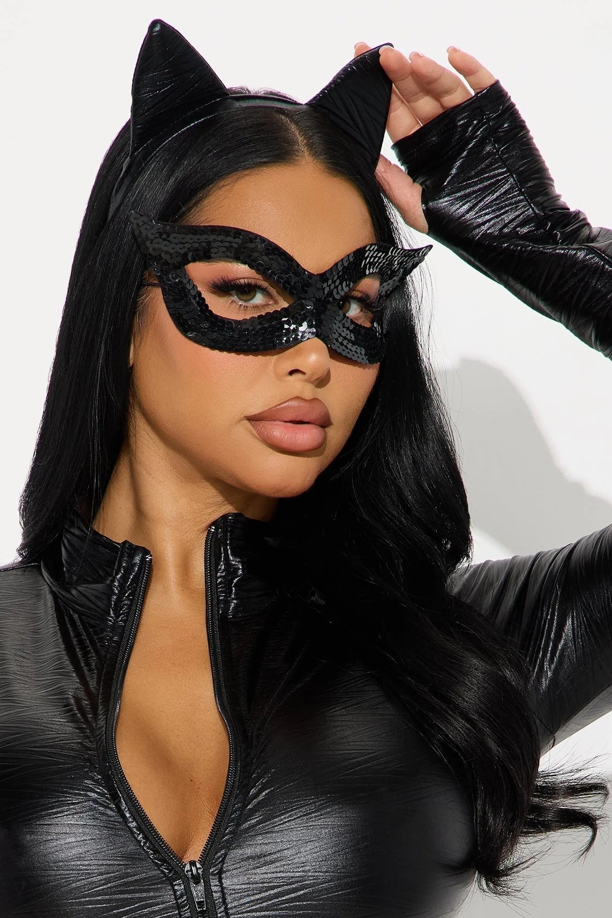 Costume Set Black Cat Four-Piece Stretch Knit