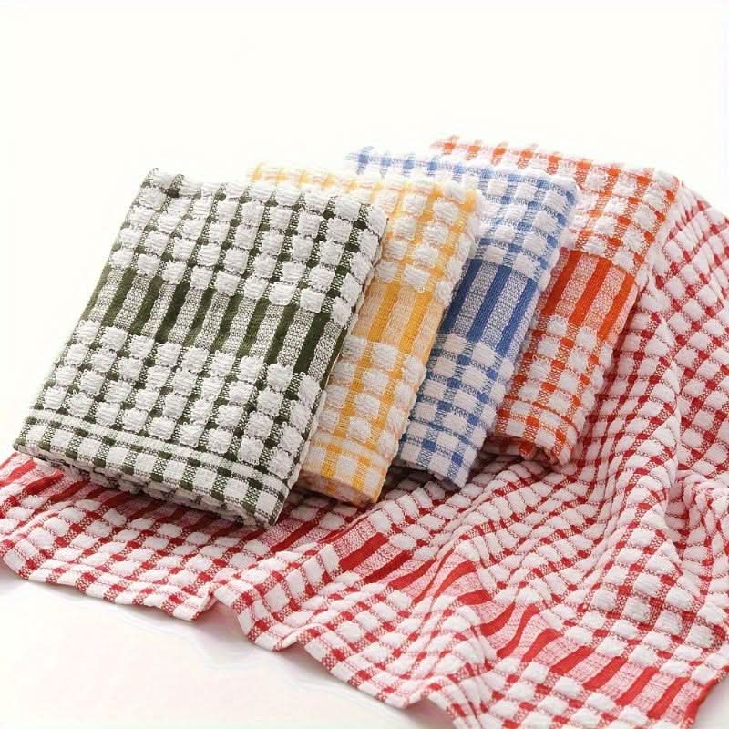 Cotton Kitchen Towels Absorbent Quick-Drying Reusable