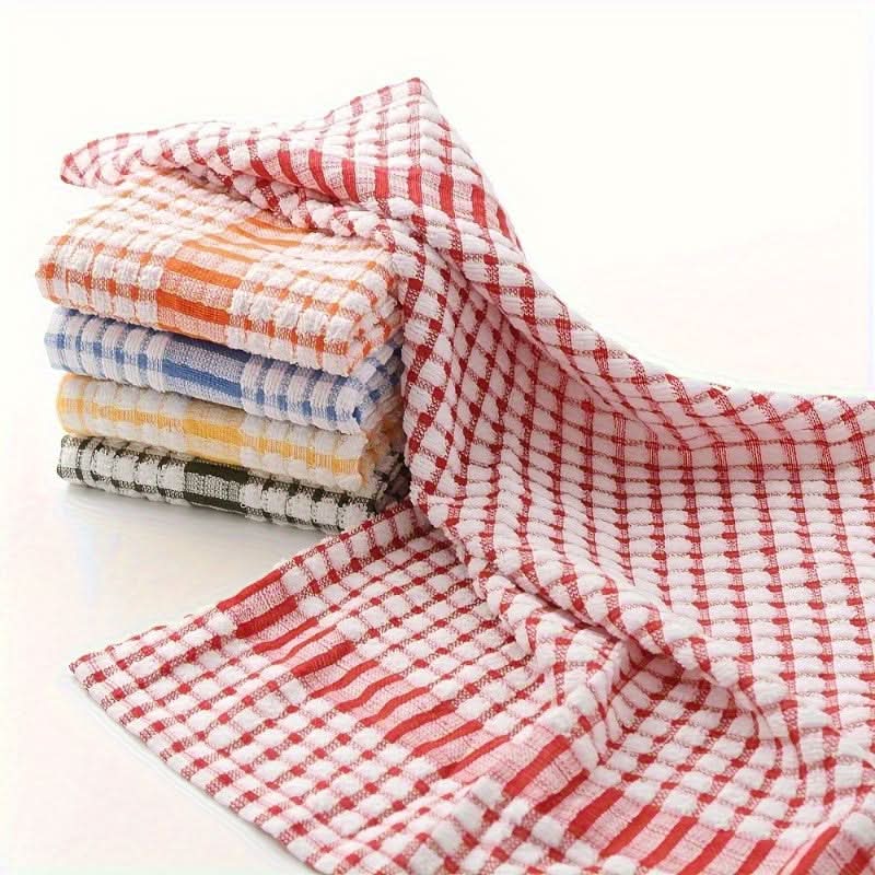 Cotton Kitchen Towels Absorbent Quick-Drying Reusable