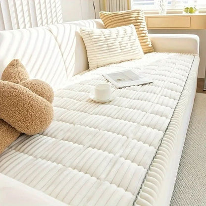 Couch Cover Plush Polyester Non-Slip Machine Washable