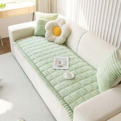 Couch Cover Plush Polyester Non-Slip Machine Washable