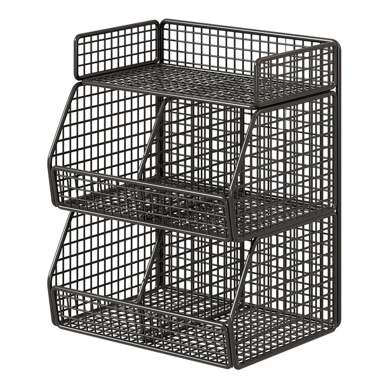 Countertop Pantry Organizer 3-Tier Metal Wire Space-Saving