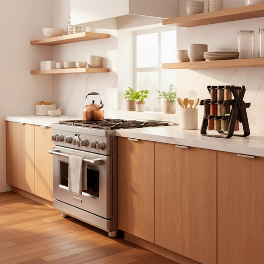 Countertop Spice Rack 360° Rotating 18 Glass Jars