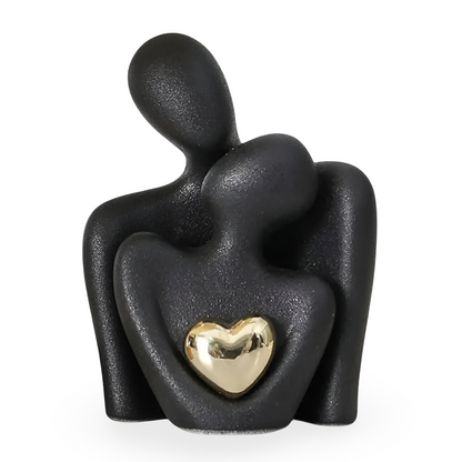 Couple Figurine Minimalist Ceramic Enamel