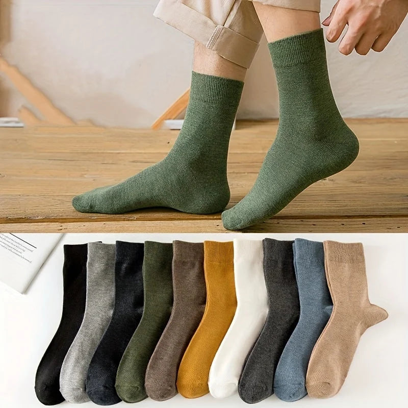 Crew Socks Cotton Blend Set of 10 Pairs