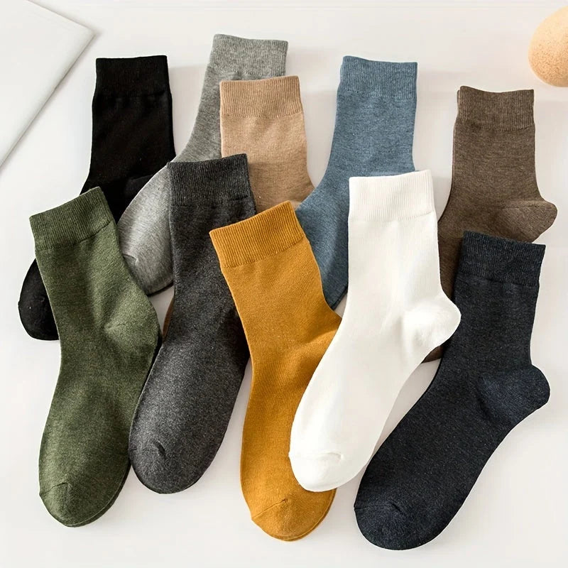 Crew Socks Cotton Blend Set of 10 Pairs