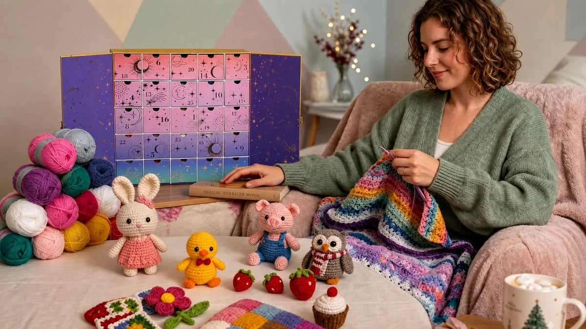 Crochet Advent Calendar 25 Drawers Yarn Tools & Patterns