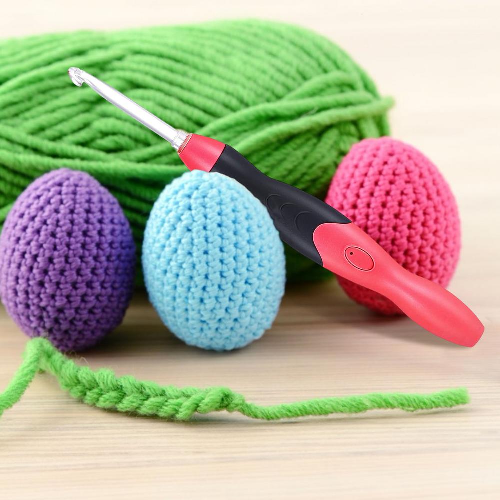 Crochet Hook Set LED Handle Rechargeable 11 Sizes