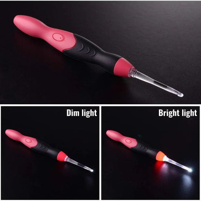 Crochet Hook Set LED Handle Rechargeable 11 Sizes