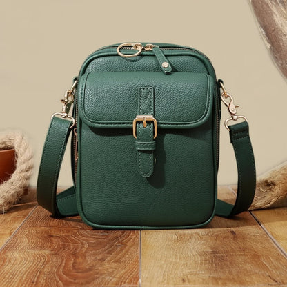 Crossbody Bag Faux Leather Multiple Pockets & Adjustable Strap