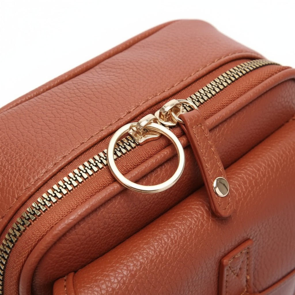 Crossbody Bag Faux Leather Multiple Pockets & Adjustable Strap