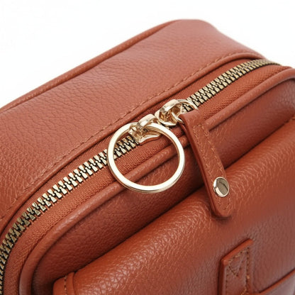 Crossbody Bag Faux Leather Multiple Pockets & Adjustable Strap