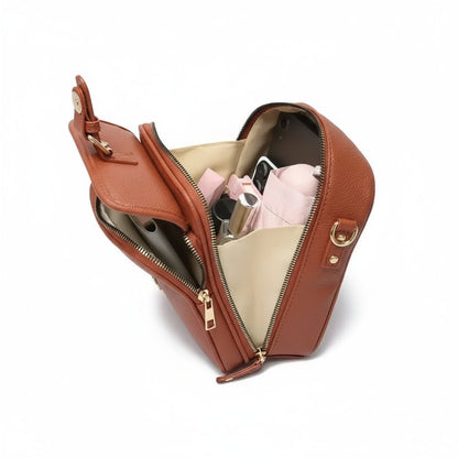 Crossbody Bag Faux Leather Multiple Pockets & Adjustable Strap