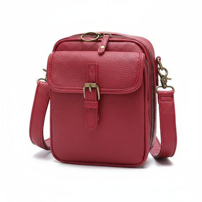 Crossbody Bag Faux Leather Multiple Pockets & Adjustable Strap