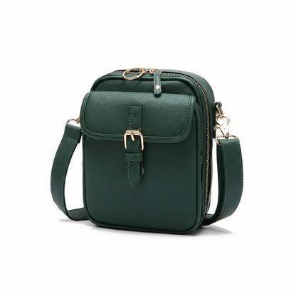 Crossbody Bag Faux Leather Multiple Pockets & Adjustable Strap
