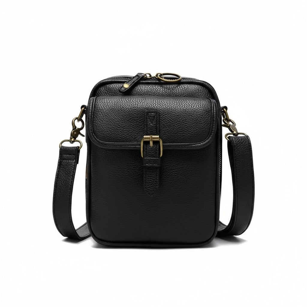 Crossbody Bag Faux Leather Multiple Pockets & Adjustable Strap