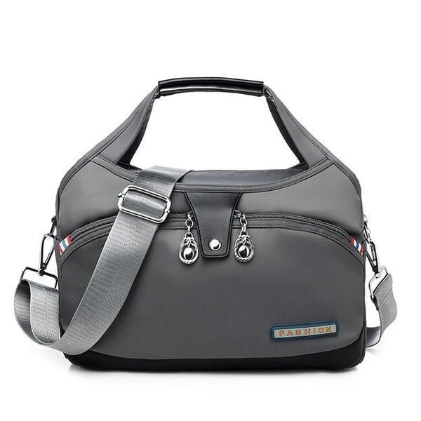 Crossbody Bag Five Zippered Compartments Anti-Theft Pocket Water-Repellent Nylon