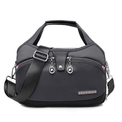 Crossbody Bag Five Zippered Compartments Anti-Theft Pocket Water-Repellent Nylon