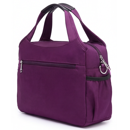 Crossbody Bag Five Zippered Compartments Anti-Theft Pocket Water-Repellent Nylon