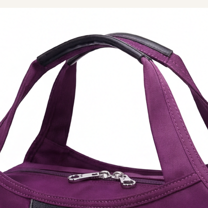 Crossbody Bag Five Zippered Compartments Anti-Theft Pocket Water-Repellent Nylon